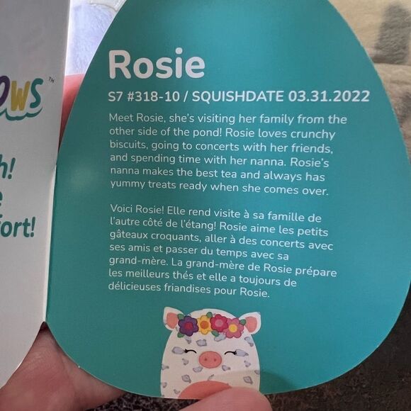 Squishmallows Rosie the Pig 8” Plush - Picture 6 of 6